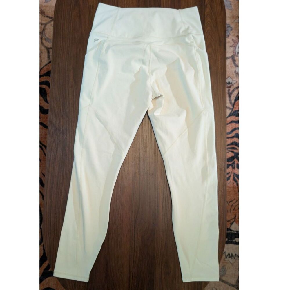 Fabletics PureLuxe Ivory Cream High Waisted Leggings Women's Medium Athletic - Picture 2 of 3